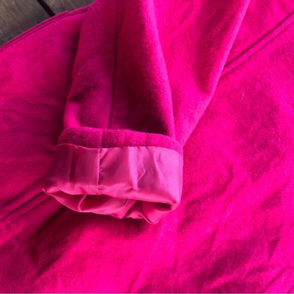 Vintage White Stag Pink Wool Blend Pea Coat Women's 4/6 Preppy Barbie 90s Y2K - Picture 7 of 10